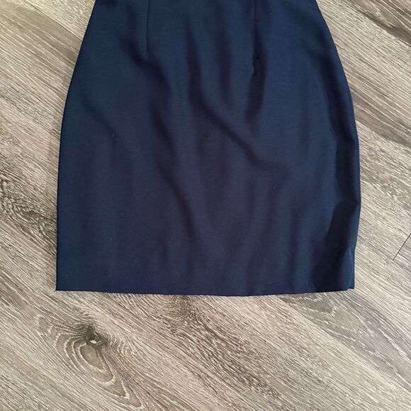 Vera Wang Navy Off Shoulder Dress - Picture 2 of 6